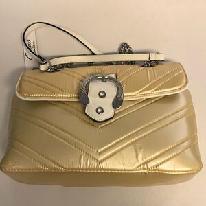 Circus by Sam Edelman Carmen Puffed Clutch Bag Light Gold Quilted NWT $110